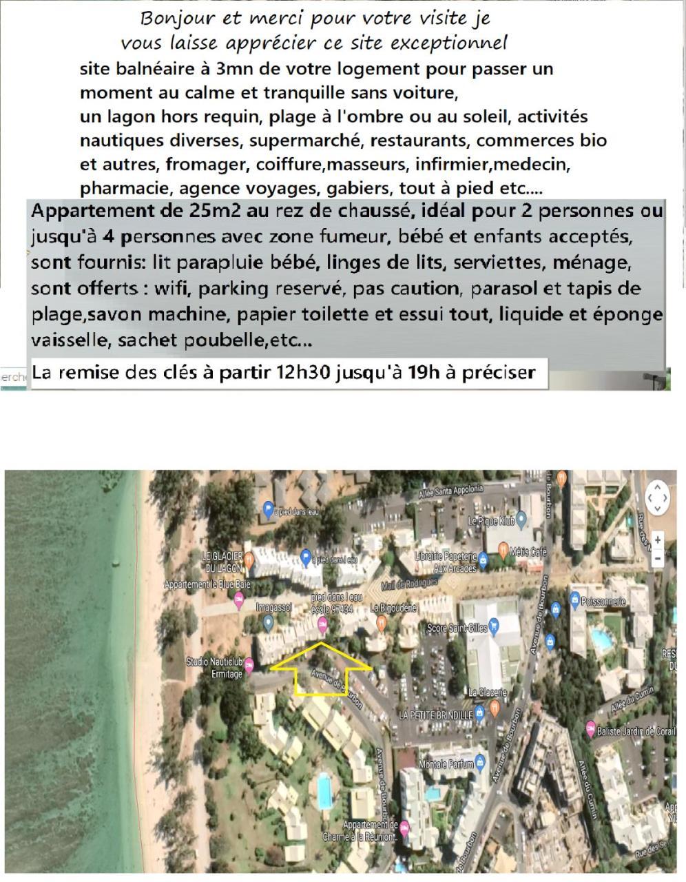 à pied dans l eau écolo 97434 Apartamento L'Ermitage-Les-Bains Exterior foto